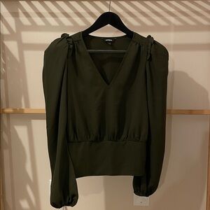 Express Dark Green Blouse